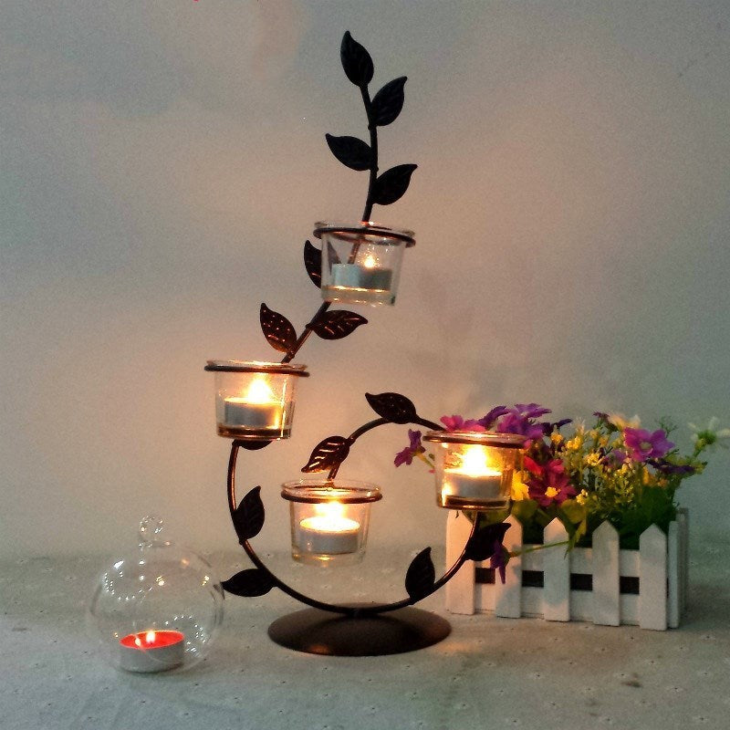 Iron Candle Holder — Romantic Home Decor