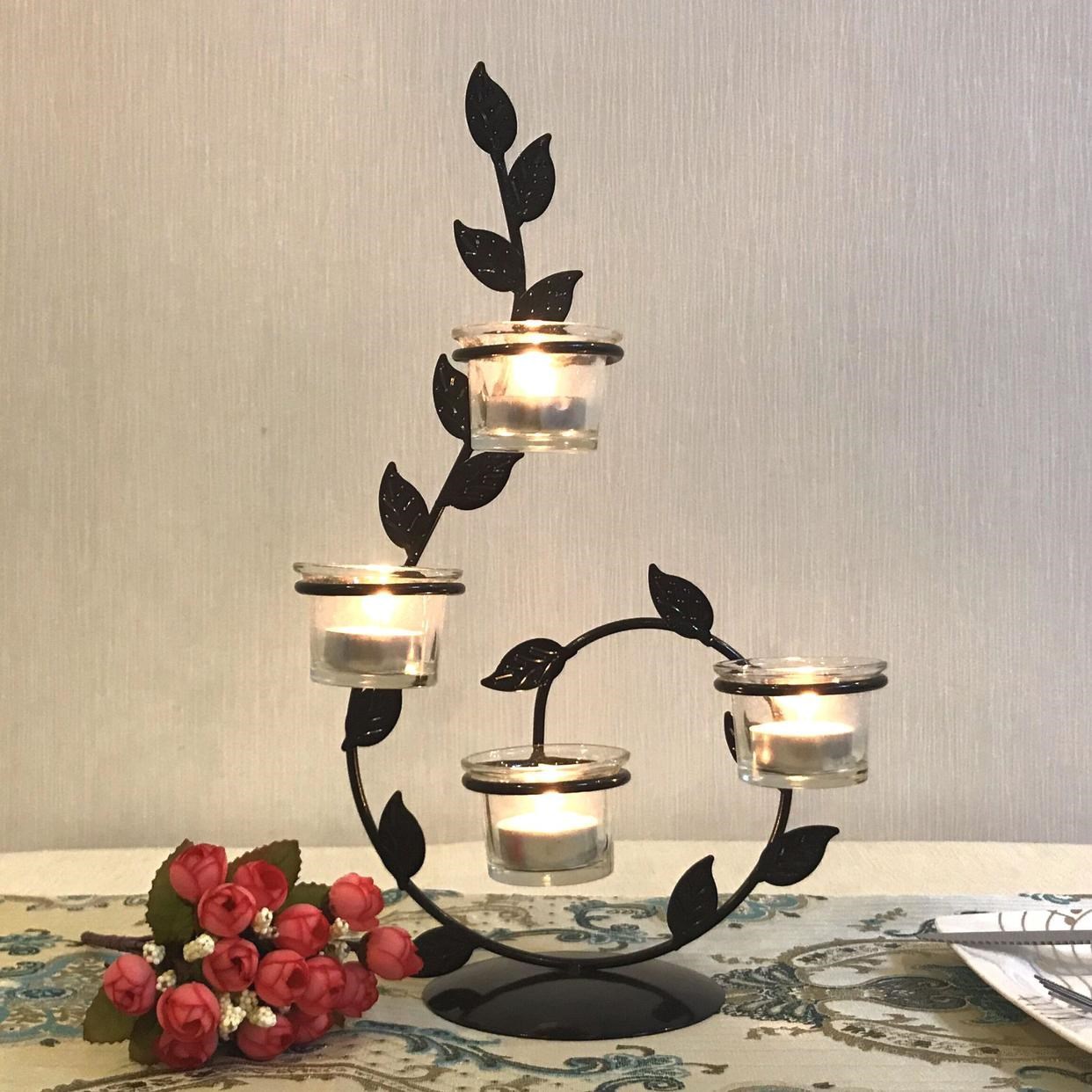 Iron Candle Holder — Romantic Home Decor