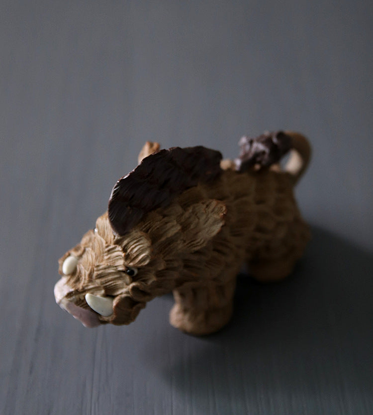 Wild Boar Sculpture Home Ornament