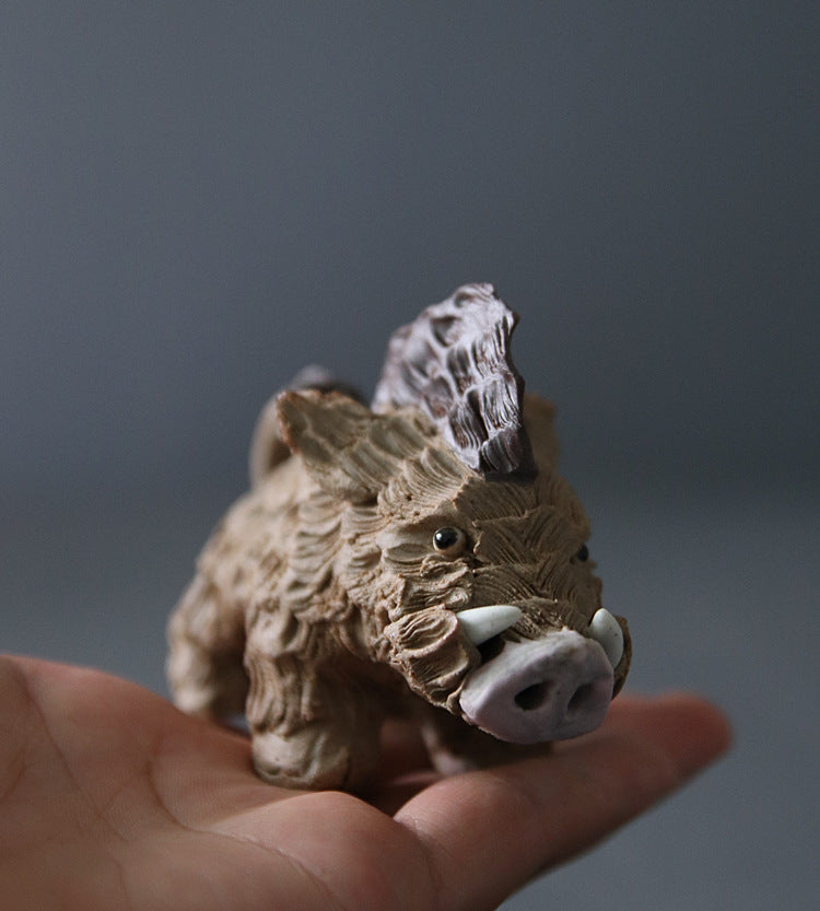 Wild Boar Sculpture Home Ornament