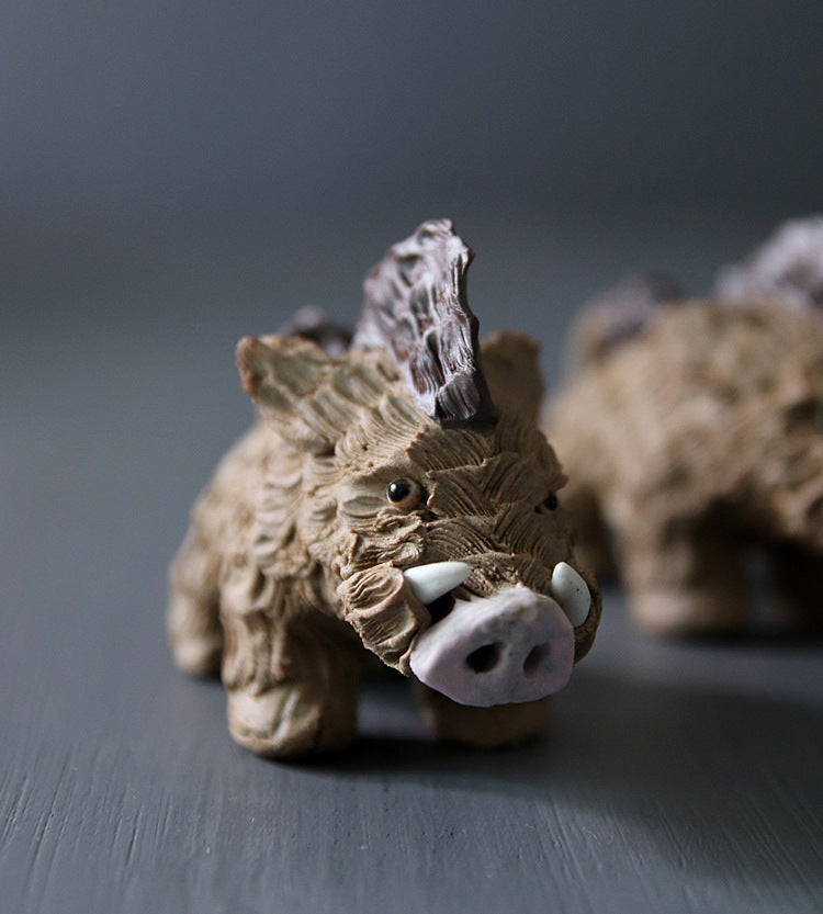 Wild Boar Sculpture Home Ornament