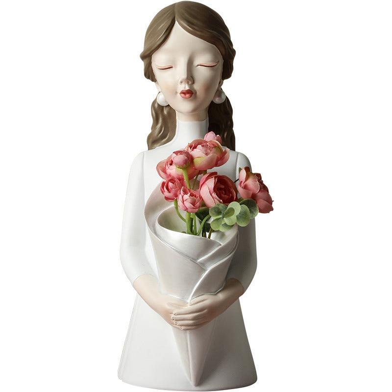 Home Decor Girl Figurine Resin Sculpture