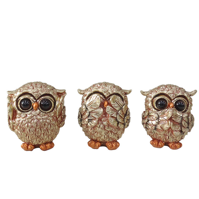 Resin Owl Home Ornament