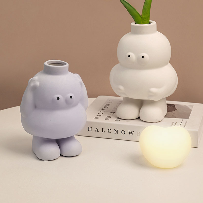 Nordic Abstract Human Ceramic Vase