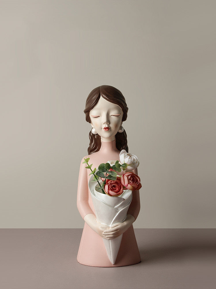 Home Decor Girl Figurine Resin Sculpture