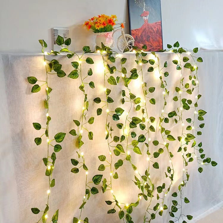Green Leaf Copper Wire Fairy Lights