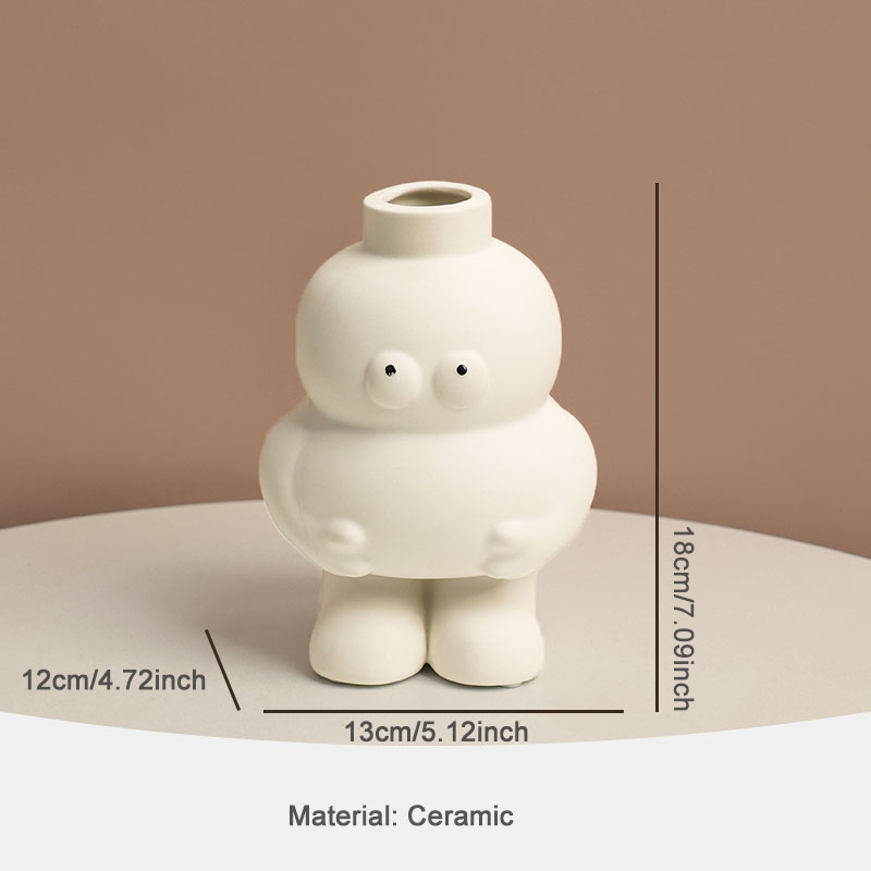 Nordic Abstract Human Ceramic Vase