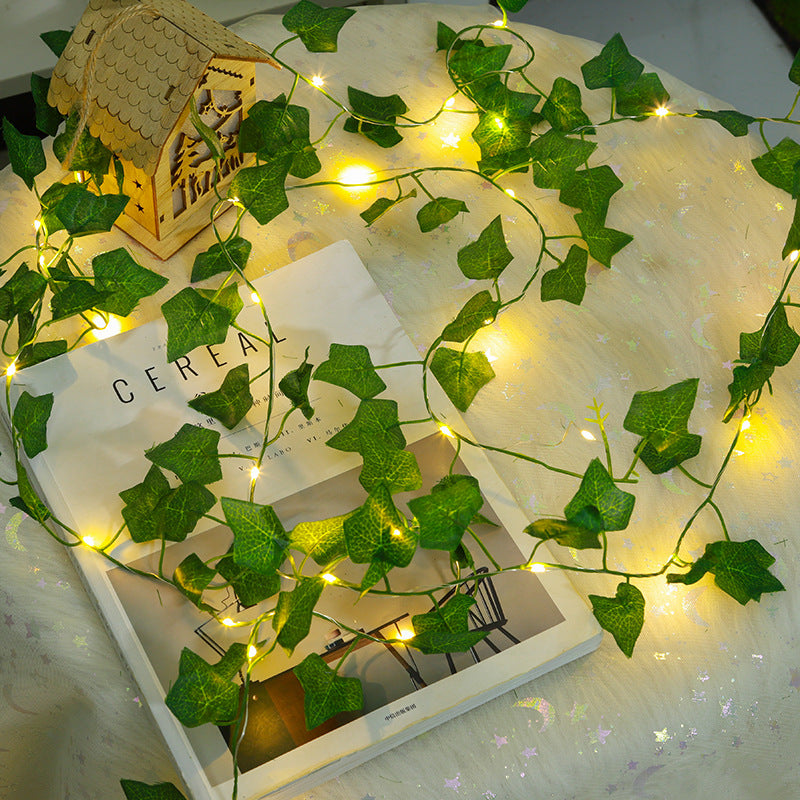 Green Leaf Copper Wire Fairy Lights