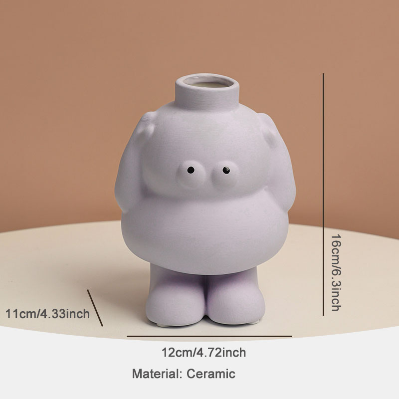 Nordic Abstract Human Ceramic Vase