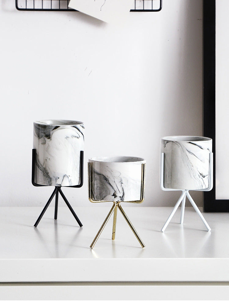 Gold Iron Flower Pot Stand