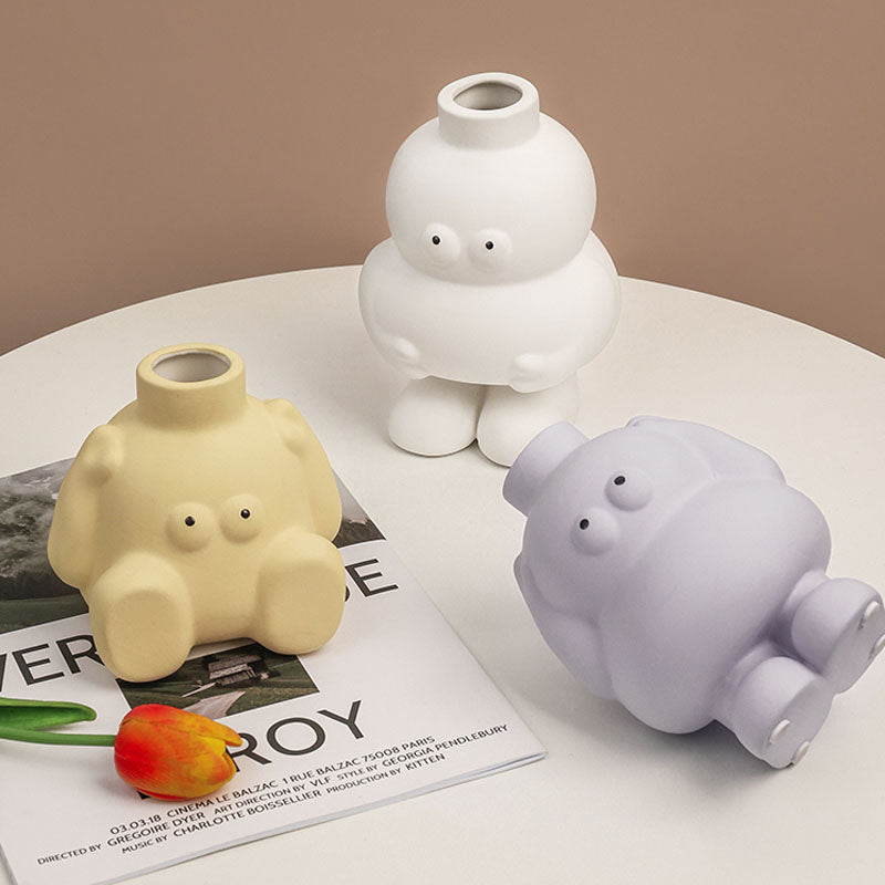 Nordic Abstract Human Ceramic Vase