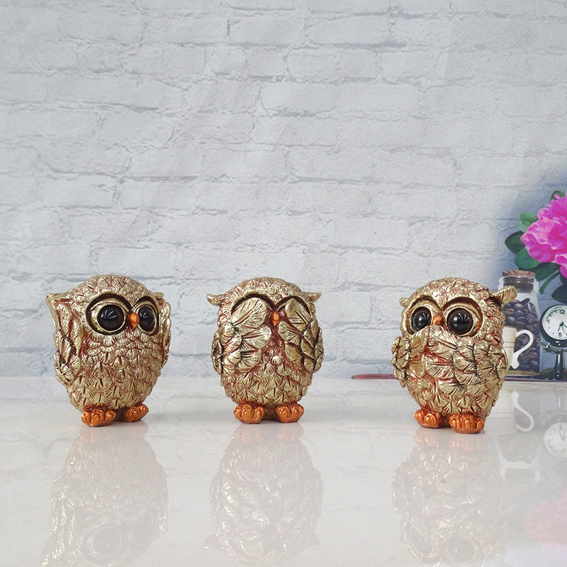 Resin Owl Home Ornament