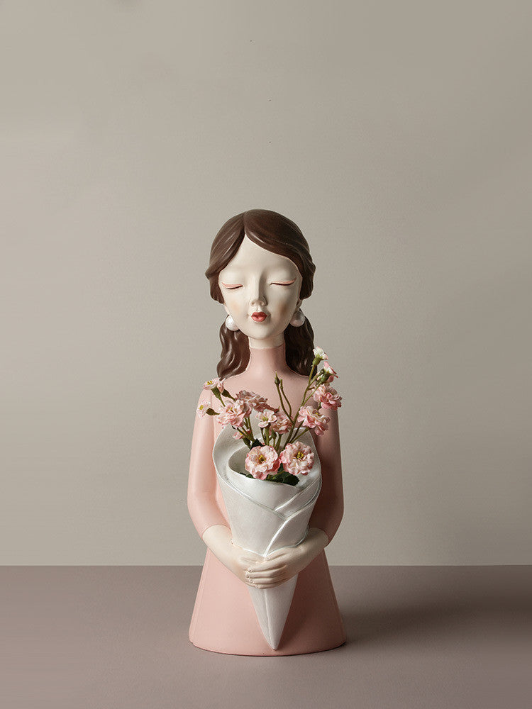 Home Decor Girl Figurine Resin Sculpture