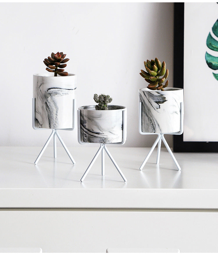 Gold Iron Flower Pot Stand