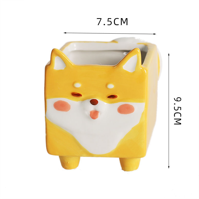 Cartoon Animal Ceramic Planter