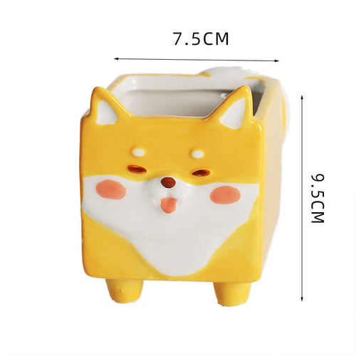 Cartoon Animal Ceramic Planter