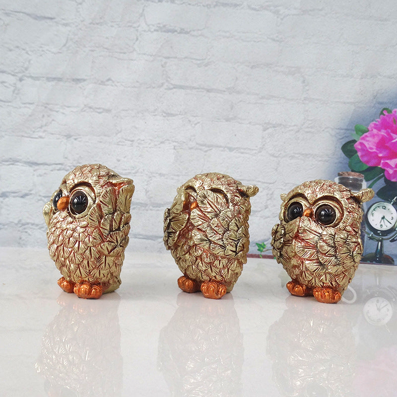 Resin Owl Home Ornament