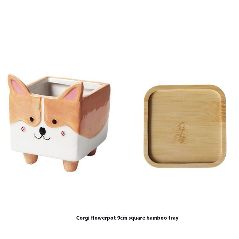 Cartoon Animal Ceramic Planter