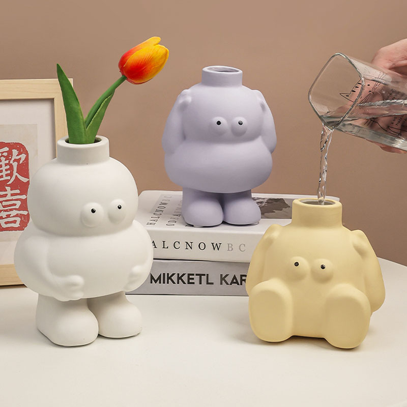 Nordic Abstract Human Ceramic Vase